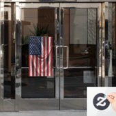 Amerikaanse vlag raamsticker (Kantoordeur)