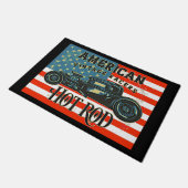 Amerikaanse vlag  Racers Hot Rod Car Front Deurmat (Schuin)