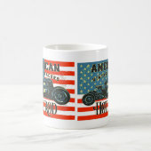 Amerikaanse vlag racers warmloperauto koffiemok (Center)