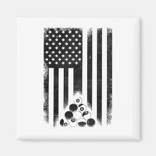 Amerikaanse Vlag Rack Pool biljartspeler Billia Magneet