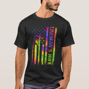 Amerikaanse Vlag Rad Lineman's vrouw elektrische C T-shirt