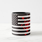 Amerikaanse vlag Raider Shield Tweekleurige Koffiemok (Center)