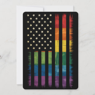 Amerikaanse Vlag Rainbow Pride Gay Lesbian LGBTQ Kaart