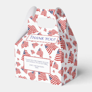 Amerikaanse vlag Random Pattern Red White Blue Bedankdoosjes