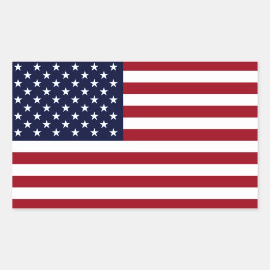 Amerikaanse vlag rechthoekige sticker (Voorkant)