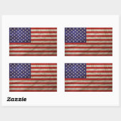 Amerikaanse vlag rechthoekige sticker (Vel)
