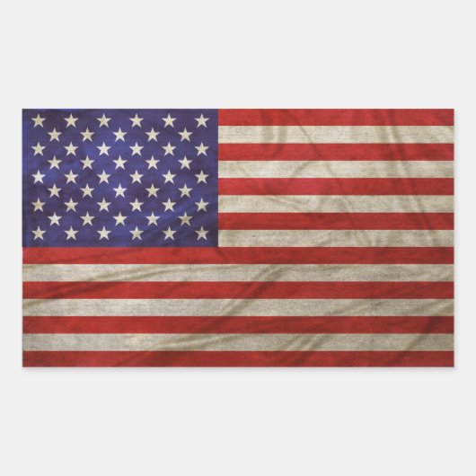 Amerikaanse vlag rechthoekige sticker (Voorkant)