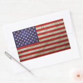 Amerikaanse vlag rechthoekige sticker (Envelop)