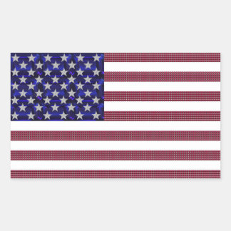Amerikaanse vlag rechthoekige sticker