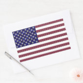 Amerikaanse vlag rechthoekige sticker (Envelop)