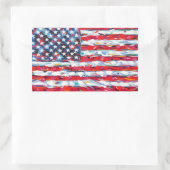 Amerikaanse vlag rechthoekige sticker (Tas)