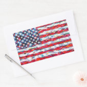 Amerikaanse vlag rechthoekige sticker (Envelop)