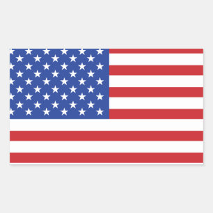 Amerikaanse vlag rechthoekige sticker