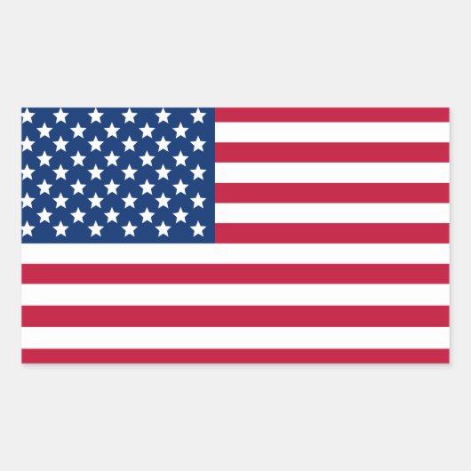 Amerikaanse vlag rechthoekige sticker (Voorkant)