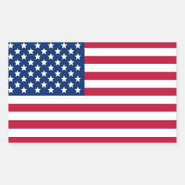 Amerikaanse vlag rechthoekige sticker