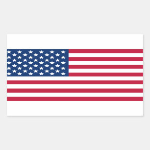 Amerikaanse vlag rechthoekige sticker