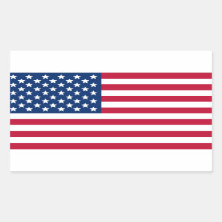 Amerikaanse vlag rechthoekige sticker