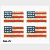 Amerikaanse vlag rechthoekige sticker (Vel)
