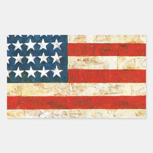 Amerikaanse vlag rechthoekige sticker (Voorkant)