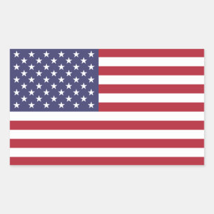 Amerikaanse vlag rechthoekige sticker