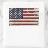 Amerikaanse vlag rechthoekige sticker (Tas)