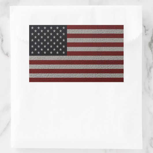 Amerikaanse vlag rechthoekige sticker (Tas)