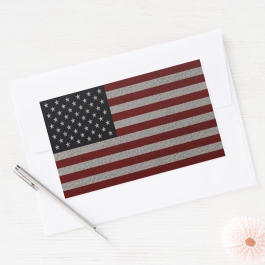 Amerikaanse vlag rechthoekige sticker (Envelop)