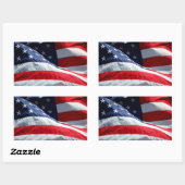Amerikaanse vlag rechthoekige sticker (Vel)