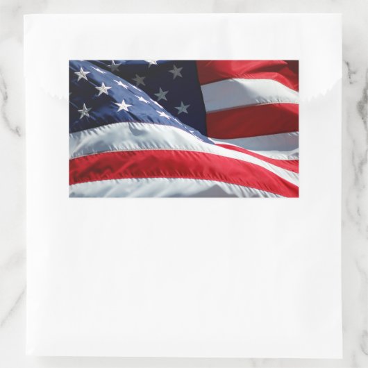 Amerikaanse vlag rechthoekige sticker (Tas)