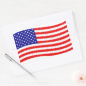 Amerikaanse vlag rechthoekige sticker (Envelop)