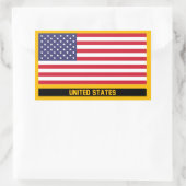Amerikaanse vlag rechthoekige sticker (Tas)