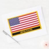 Amerikaanse vlag rechthoekige sticker (Envelop)