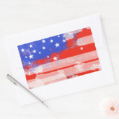 Amerikaanse vlag rechthoekige sticker (Envelop)