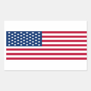 Amerikaanse vlag rechthoekige sticker