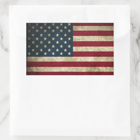 Amerikaanse vlag rechthoekige sticker (Tas)