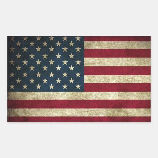 Amerikaanse vlag rechthoekige sticker (Voorkant)