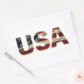  Amerikaanse vlag Rechthoekige Sticker (Envelop)