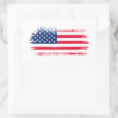 Amerikaanse vlag rechthoekige sticker (Tas)