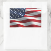 Amerikaanse vlag rechthoekige sticker (Tas)