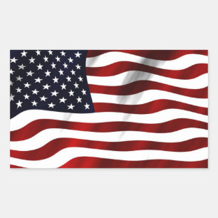 Amerikaanse vlag rechthoekige sticker