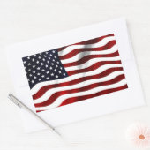 Amerikaanse vlag rechthoekige sticker (Envelop)