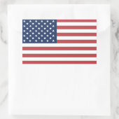 Amerikaanse vlag rechthoekige sticker (Tas)