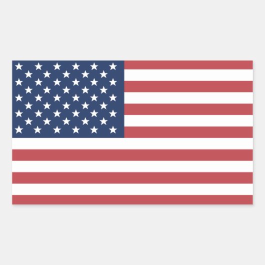 Amerikaanse vlag rechthoekige sticker (Voorkant)