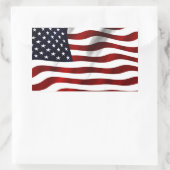 Amerikaanse vlag rechthoekige sticker (Tas)