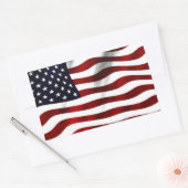 Amerikaanse vlag rechthoekige sticker (Envelop)