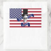 Amerikaanse vlag rechthoekige sticker (Tas)