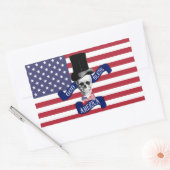 Amerikaanse vlag rechthoekige sticker (Envelop)