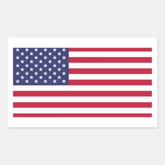 Amerikaanse vlag rechthoekige sticker (Voorkant)