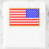 Amerikaanse vlag rechthoekige sticker (Tas)