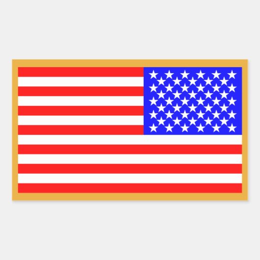 Amerikaanse vlag rechthoekige sticker (Voorkant)